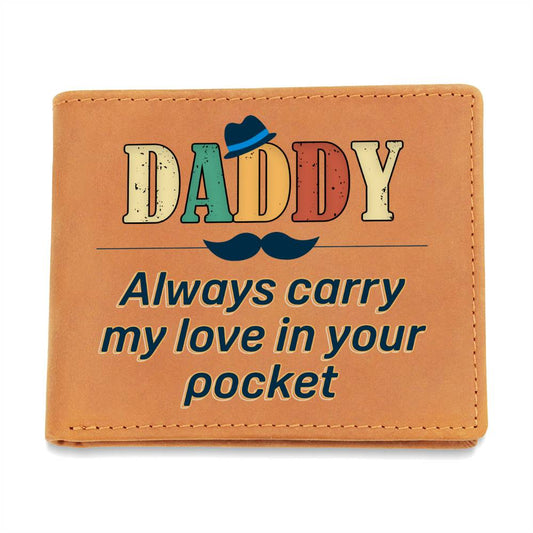 Daddy - Always carry my love in your pocket (Leather)